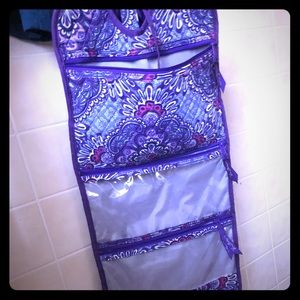 Vera Bradley paisley travel makeup hanging bag NEW